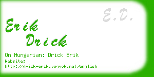 erik drick business card